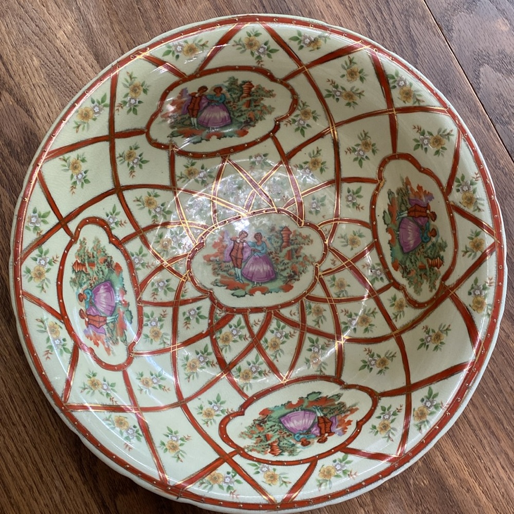 Vintage Limoges China Red Floral Emblem